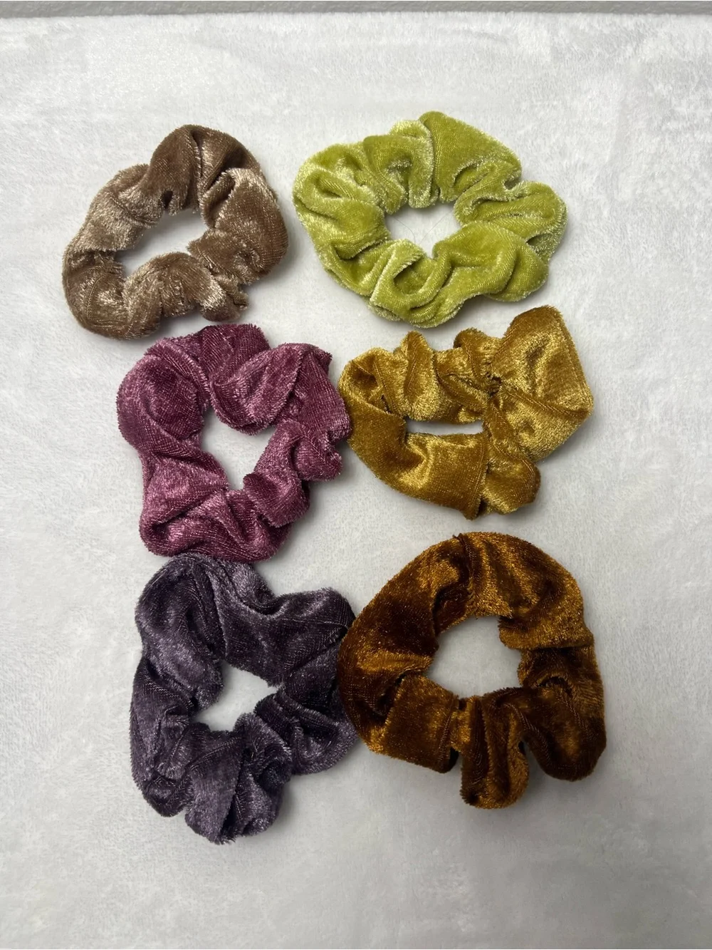 Scrunchie & Stationery Bundle - Lot of 6 Scrunchies - 10 Sheets Glitter Paper